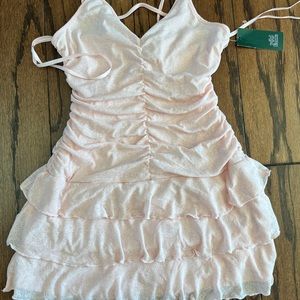 NWT - Pink Ruffle Mini Dress